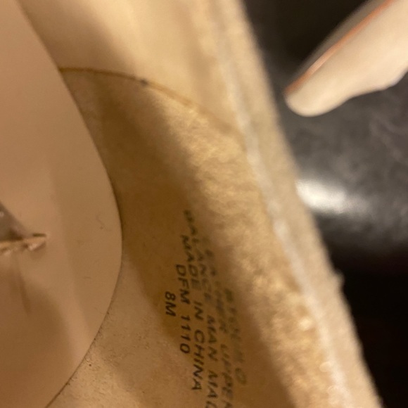 Boutique 9 Block Heel Suede Pumps (Oatmeal Color) - Picture 8 of 9